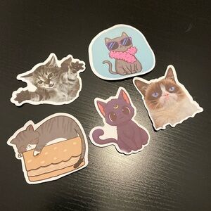 10 adorable and funny cat stickers!